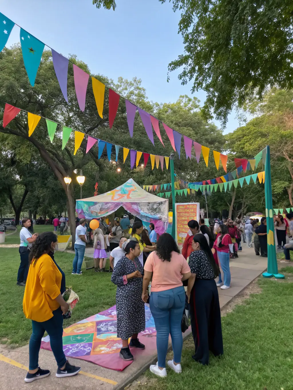 A diverse group of students participating in a community outreach event organized by SANFLORAINE D' AIKIDO, showcasing the organization's commitment to social cohesion and community engagement.